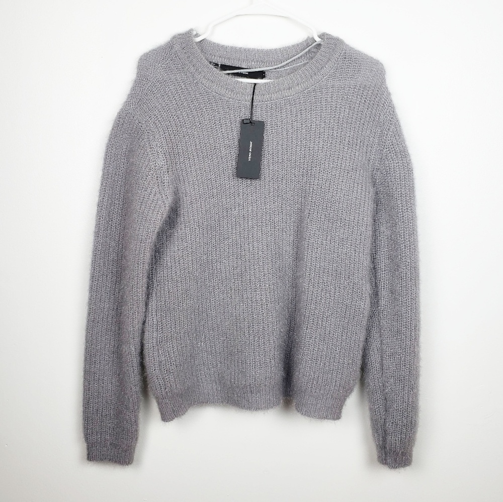 Vero Mora |  Crew Neck Fuzzy Sweater
